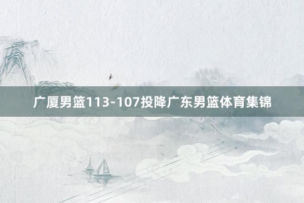 广厦男篮113-107投降广东男篮体育集锦
