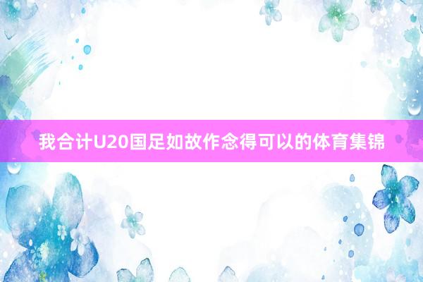 我合计U20国足如故作念得可以的体育集锦