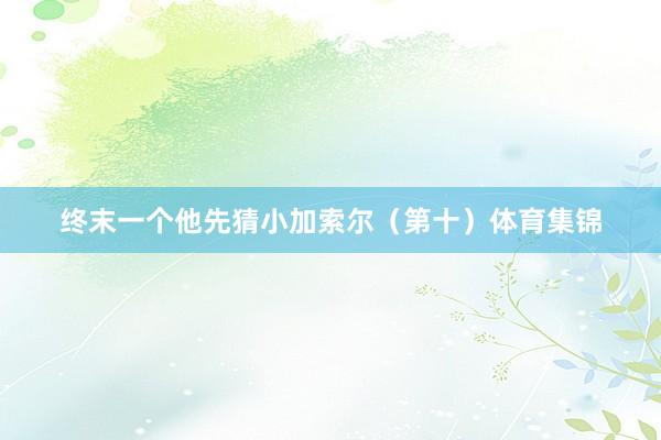 终末一个他先猜小加索尔(第十)体育集锦