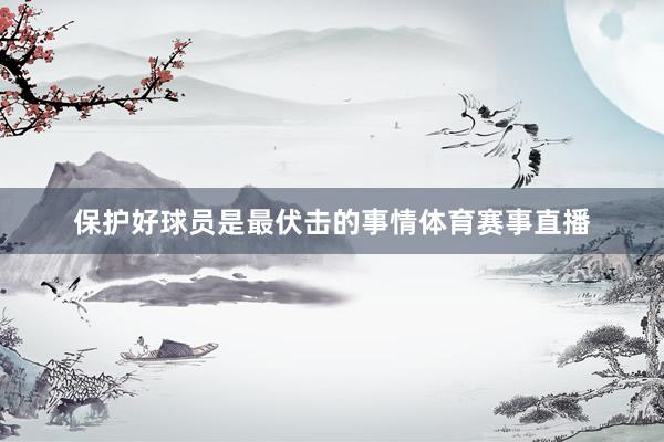 保护好球员是最伏击的事情体育赛事直播