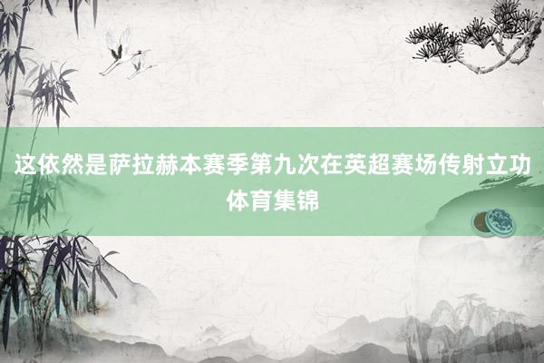 这依然是萨拉赫本赛季第九次在英超赛场传射立功体育集锦