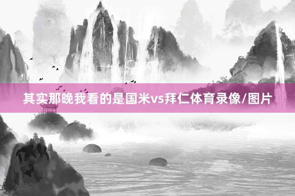 其实那晚我看的是国米vs拜仁体育录像/图片