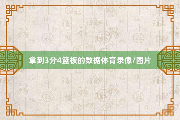 拿到3分4篮板的数据体育录像/图片