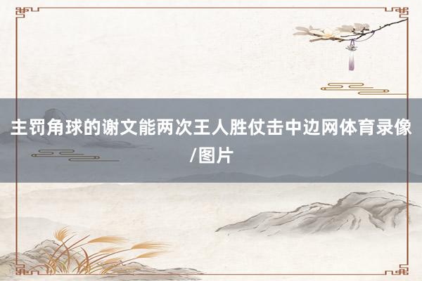 主罚角球的谢文能两次王人胜仗击中边网体育录像/图片