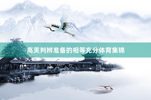 高芙判辨准备的相等充分体育集锦