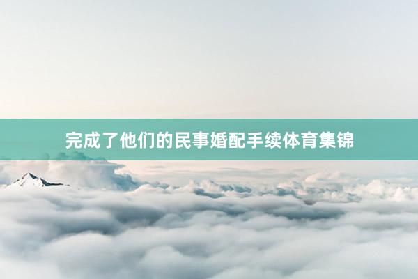 完成了他们的民事婚配手续体育集锦