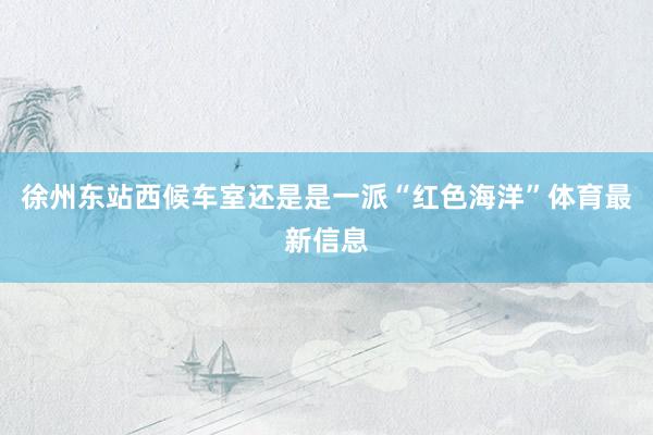 徐州东站西候车室还是是一派“红色海洋”体育最新信息