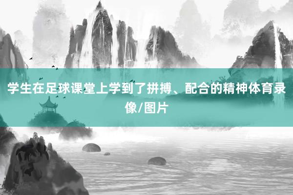学生在足球课堂上学到了拼搏、配合的精神体育录像/图片