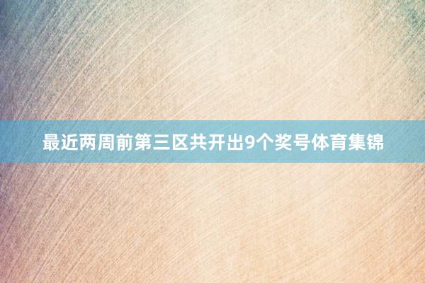 最近两周前第三区共开出9个奖号体育集锦