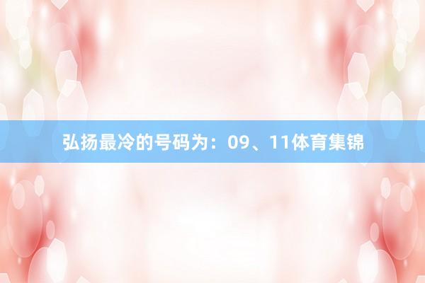 弘扬最冷的号码为:09、11体育集锦