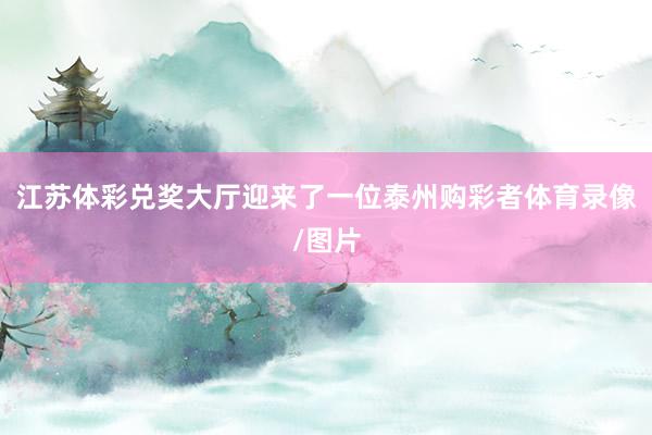 江苏体彩兑奖大厅迎来了一位泰州购彩者体育录像/图片