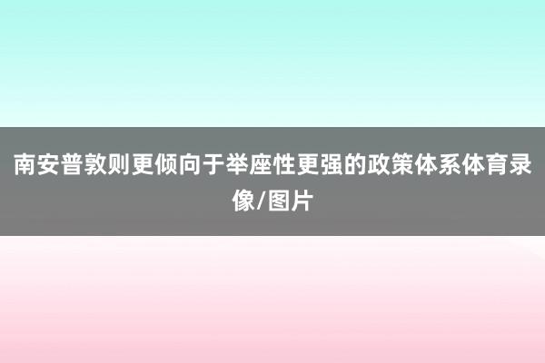 南安普敦则更倾向于举座性更强的政策体系体育录像/图片