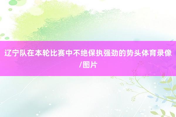 辽宁队在本轮比赛中不绝保执强劲的势头体育录像/图片