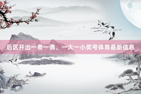后区开出一奇一偶、一大一小奖号体育最新信息