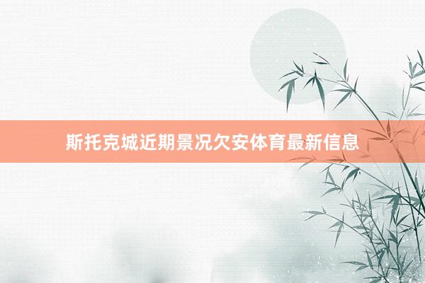 斯托克城近期景况欠安体育最新信息