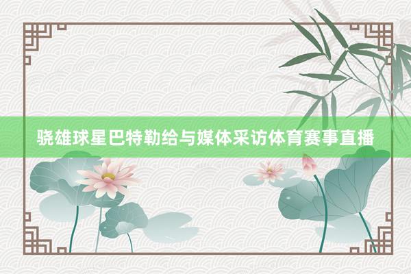 骁雄球星巴特勒给与媒体采访体育赛事直播